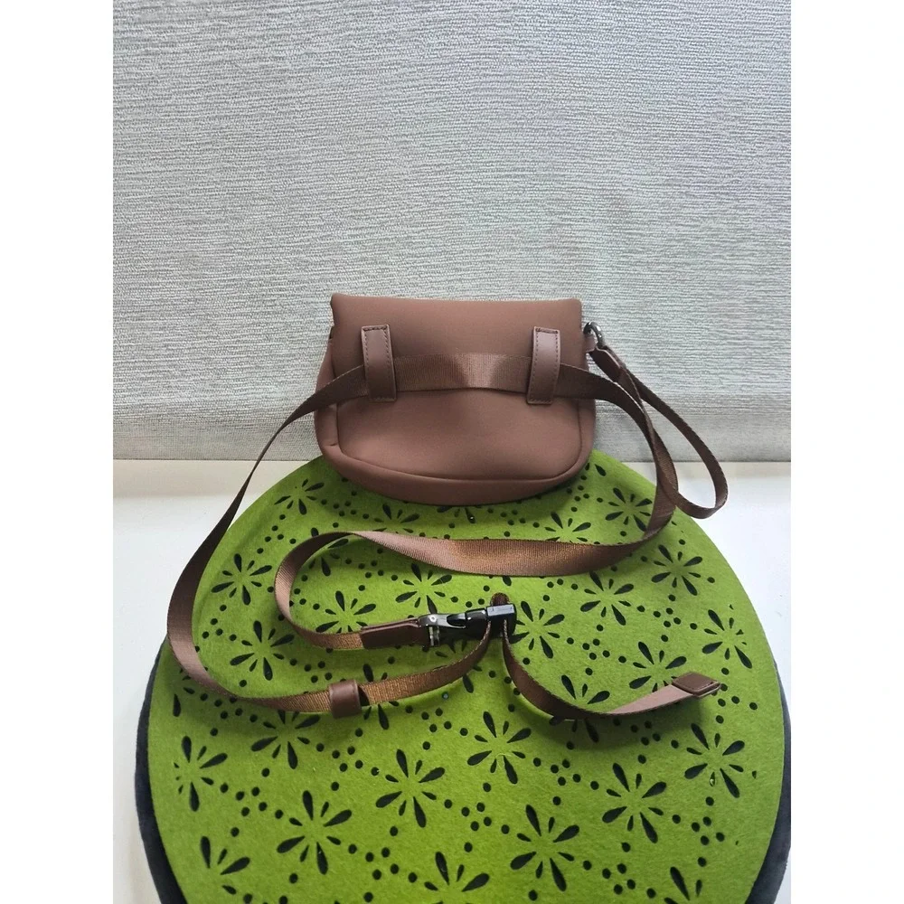 Womens Fashion Neoprene Convertible Bag Chocolate Adjustable Crossbody Strap